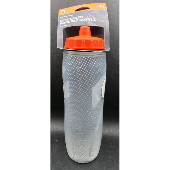 Gatorade 30oz Double-Wall Insulated Squeeze Bottle With Red Lid BPA-Free - Picture 3 of 8